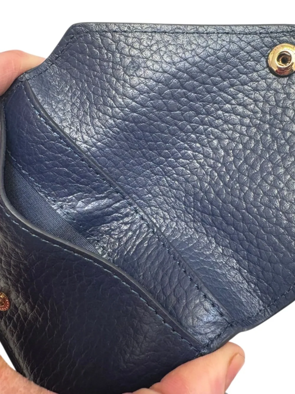 Dagne Dover navy dark blue card case holder